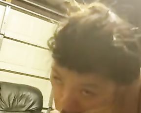 She Handed the Corona Virus Studying Agains LARGE EBONY SALAMI