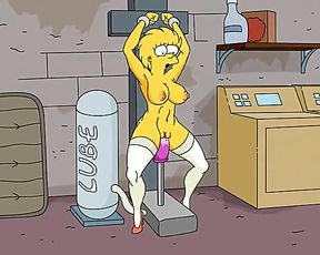 SIMPSONS PORNOGRAPHY - ADULT LISA SIMPSONS PENETRATED BY ROMP MACHINE AND INFALTED
