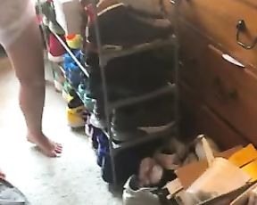 Housewife Puts on Crotchless Lingerie & Spreads her Legs so you can witness Labia