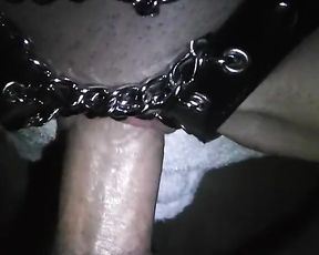 Lovemaking my very Horny Steamy Wonderful Wifey Snatch in Chain Undergarments with Messy Converse