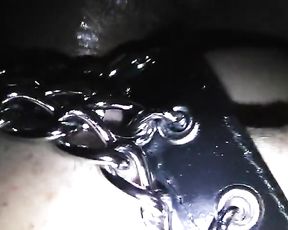 Lovemaking my very Horny Steamy Wonderful Wifey Snatch in Chain Undergarments with Messy Converse