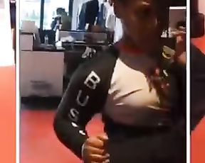 Marvellous Dark-Hued Martial Arts Lady Punches (a Bit of POINT OF GLANCE Included)