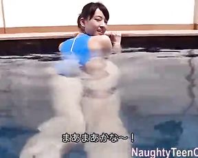 Asian teen softcore by the pool