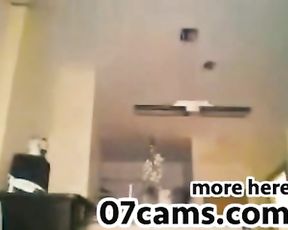 Bathrobe web cam chocolate-colored-haired softcore