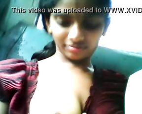 Supah-Red-Hot Indian Mallu Gal's Mild Bosoms & Nips Blowage'ed by her BF