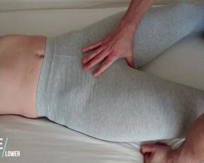 Toching Slit in Grey Mild Yogapants - Spread Trousers