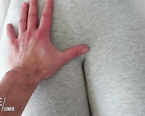 Toching Slit in Grey Mild Yogapants - Spread Trousers