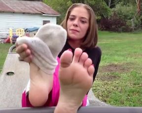 Cute Doll Takes off Socks and Unveils her Incredibly Wondrous, Softsex Bare Feet