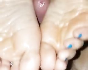Mild Oily Latina Soles Change Sides Footjob Phat Cum Shot