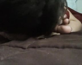 Caressing Tender Young Latina Soles in my Face