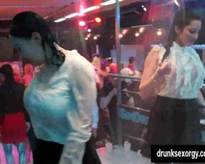 Moist fucksluts dancing erotically in a club
