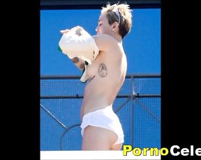 Miley Cyrus Heads Ballsack Naked Lustful Poon %26 Melons