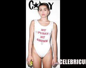Miley Cyrus Bare Posing With Cable On Fake Penis Madcap Celebrity Dame