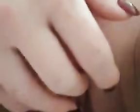 First-Timer duo - he films as she frigs her hairless open cootchie