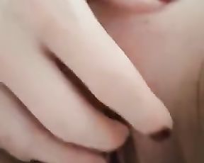 First-Timer duo - he films as she frigs her hairless open cootchie