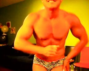 FBB Flexing her Super Hot Muscles Bare