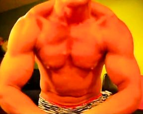 FBB Flexing her Super Hot Muscles Bare