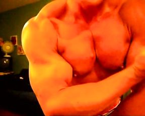 FBB Flexing her Super Hot Muscles Bare