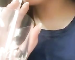 Pretty Teenage after Art Classes Decided to Paint her Bud and Shoots A Load up