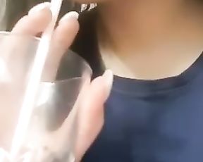 Pretty Teenage after Art Classes Decided to Paint her Bud and Shoots A Load up