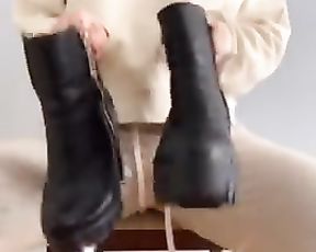 Tik Tok Shoes Transition Compete with Phat-Breasted Crimson-Super-Fucking-Hot Dark-Haired. MyShinyGirl