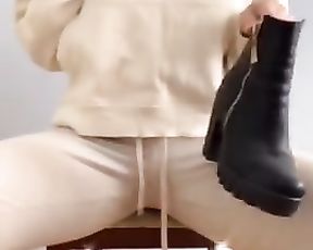 Tik Tok Shoes Transition Compete with Phat-Breasted Crimson-Super-Fucking-Hot Dark-Haired. MyShinyGirl