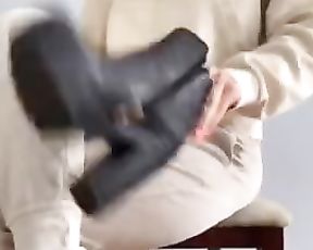 Tik Tok Shoes Transition Compete with Phat-Breasted Crimson-Super-Fucking-Hot Dark-Haired. MyShinyGirl