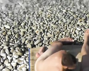 Sizzling Fellow with Gigantic Manhood at Naked Beach