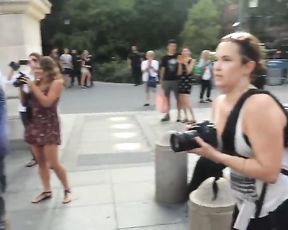 Bodypainted People Dancing Bare in Public