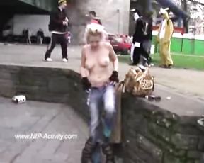 Katia Naked in Public two