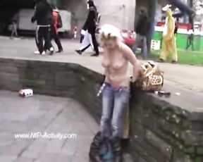 Katia Naked in Public two