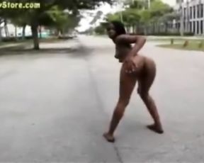 Huge Backside Damsel Naked in Public