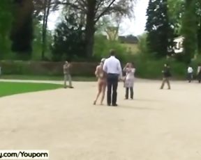 Lenja Super-Hot German Naked in Public Streets