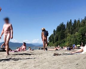 Lil' Shaft on Bare Beach - Part trio - his POUCH are Larger than his Trouser Snake! LOL SPH CFNM