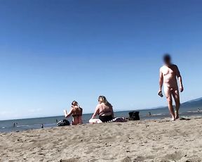 LITTLE SHAFT ON NAKED BEACH! PART four - FEMMES CHORTLING! WHERE'S HIS SHAFT? SPH CFNM