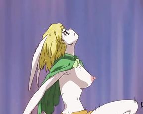 ONE LUMP Edited Ecchi Moment from Anime Half-nude Carrot High Hop