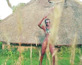 Abstract Art Act Black Assets Painting | GD Films | 4K | Urinate