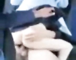 Tutor Rails a Schoolgirl in Backseat as Spouse Films!