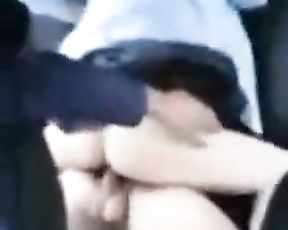 Tutor Rails a Schoolgirl in Backseat as Spouse Films!