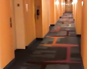 Little Piggy Takes a Bare Ride in The Elevator