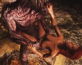 3D Adult Game - Nord Huntress Fucks Her Pet Troll