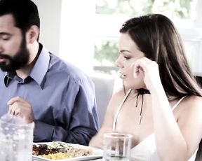 Taboo Step Family Roleplay - Stretching for Daddy (Kimber Woods)