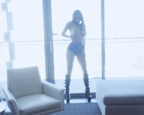 Naked Girl in Window - Fetish Erotic Video