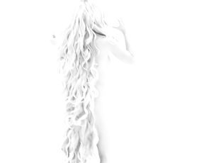 Nude Art - Naked Blonde Girl (very long hair)