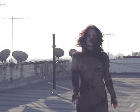 Nude Art - Naked Model on the Roof