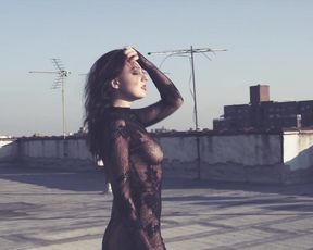 Nude Art - Naked Model on the Roof