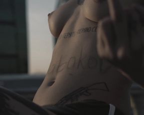 Nude Model and Moscow CITY