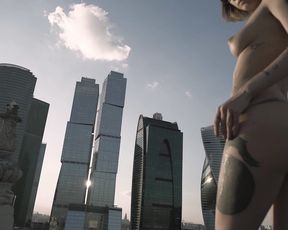 Nude Model and Moscow CITY