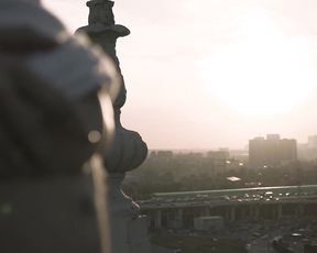 Nude Model and Moscow CITY