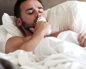 Explicit Male -Masturbation Guy on the Bed